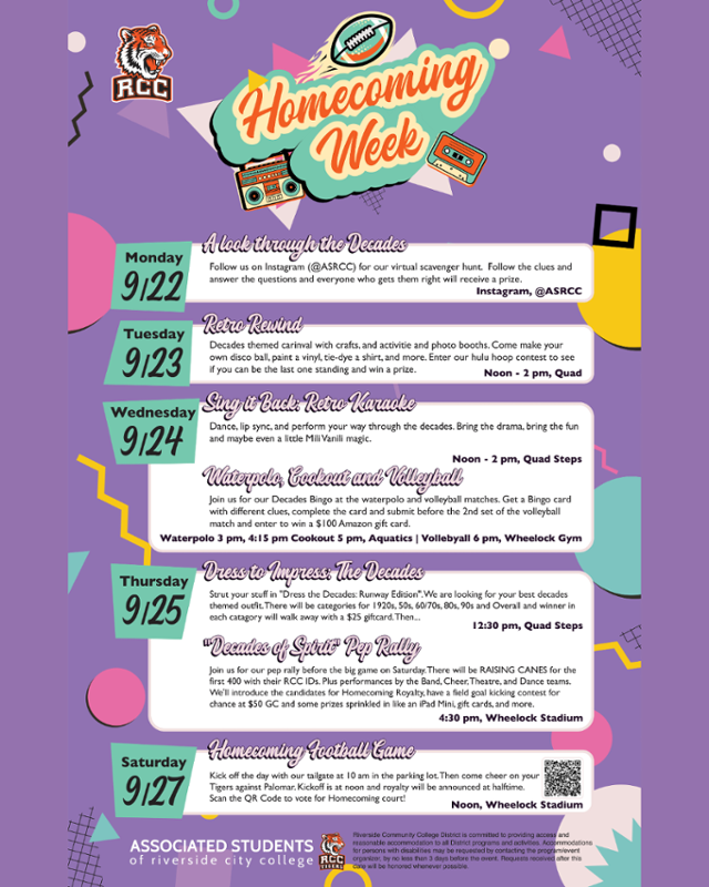 Homecoming Week flyer